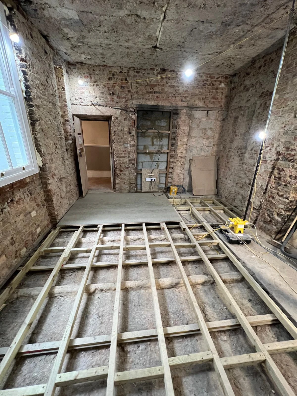 Exposed brick interior